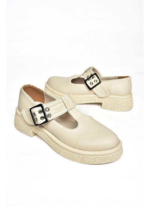 S996019009 Bej Kadın Günlük Ayakkabı - Görsel 7