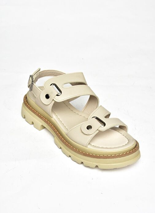 S996075509 Bej Kadın Sandalet - Görsel 6