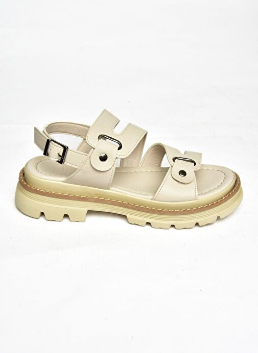 S996075509 Bej Kadın Sandalet - Görsel 7