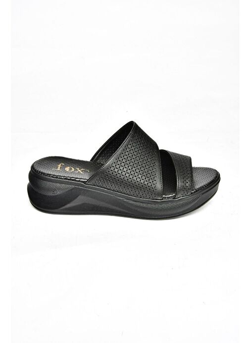 S713930309 Siyah Kalın Tabanlı Kadın Terlik - Görsel 5