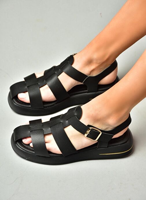 S518106009 Siyah Kadın Sandalet - Görsel 2
