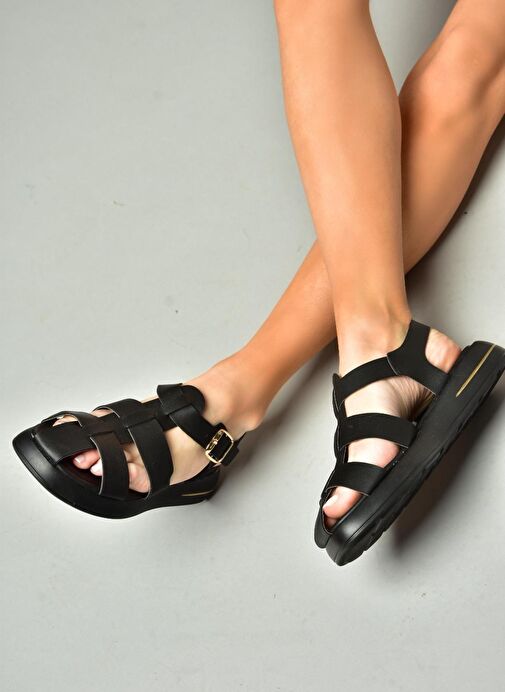 S518106009 Siyah Kadın Sandalet - Görsel 6