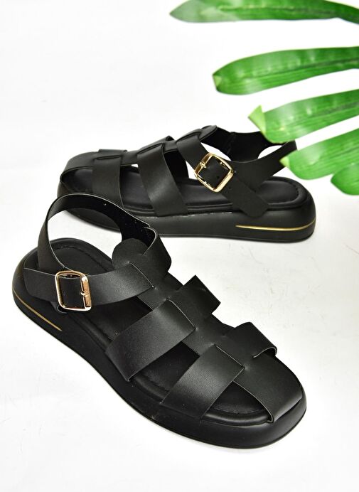 S518106009 Siyah Kadın Sandalet - Görsel 9