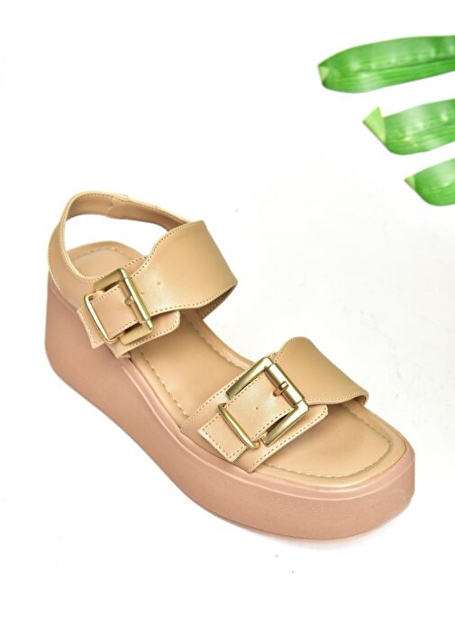 S590550409 Ten Dolgu Tabanlı Kadın Sandalet - Görsel 7