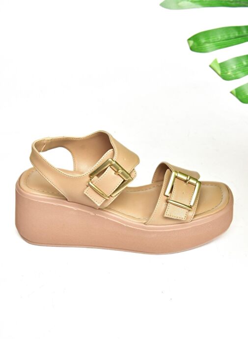 S590550409 Ten Dolgu Tabanlı Kadın Sandalet - Görsel 8