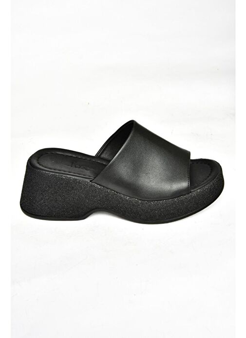 S996741209 Siyah Kalın Tabanlı Kadın Terlik - Görsel 7