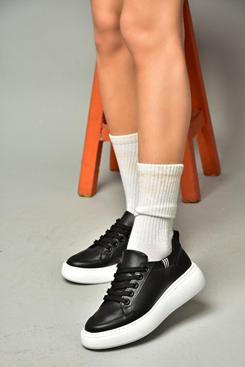 S274048409 Siyah Kadın Spor Ayakkabı Sneakers - Görsel 5