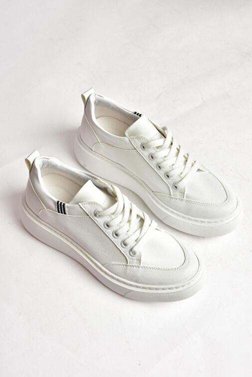 S274048409 Beyaz Kadın Spor Ayakkabı Sneakers - Görsel 6