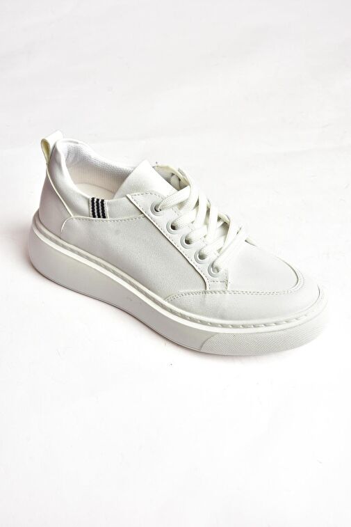 S274048409 Beyaz Kadın Spor Ayakkabı Sneakers - Görsel 8