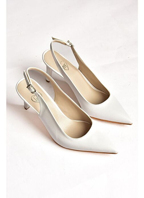 Fox Shoes Beyaz Kadın Topuklu Ayakkabı 12224 - Görsel 8