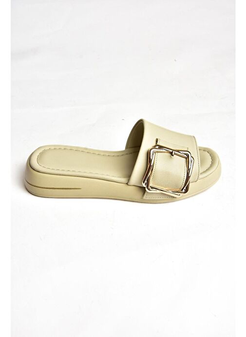 S518106309 Bej Tokalı Kadın Terlik - Görsel 8