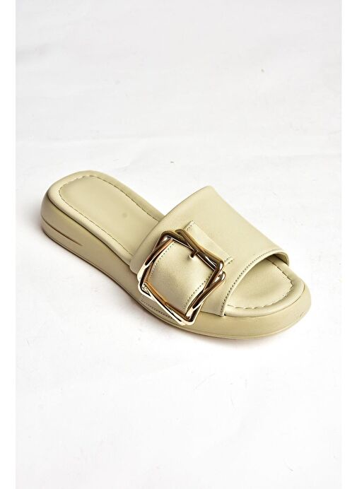 S518106309 Bej Tokalı Kadın Terlik - Görsel 9