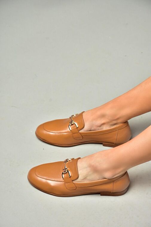 S944037903 Taba Hakiki Deri Kadın Babet - Görsel 5