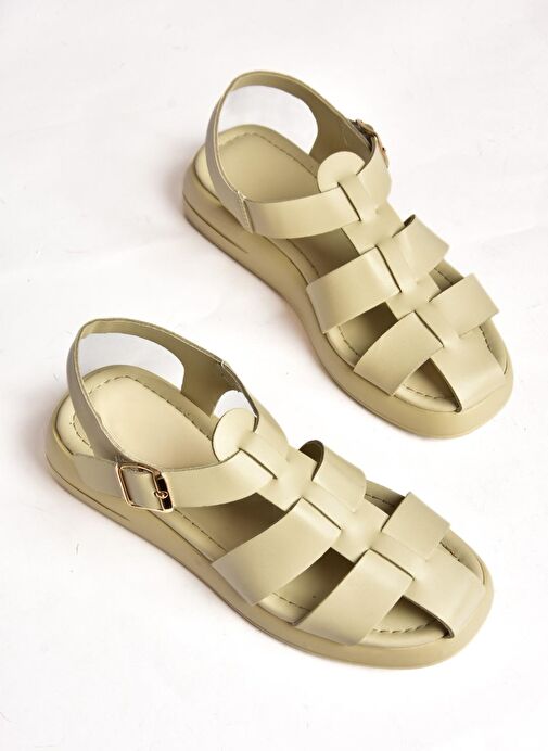 S518106009 Bej Kadın Sandalet - Görsel 7