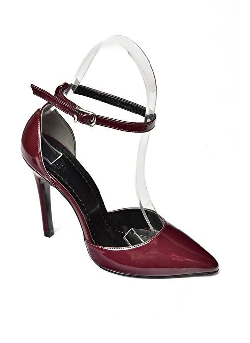 Fox Shoes Bordo Kadın Rugan Topuklu Ayakkabı 12257 - Görsel 7