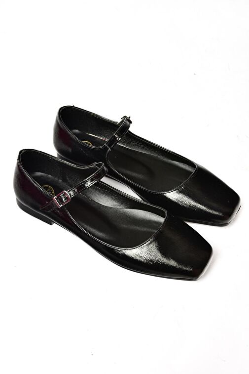 S726252508 Siyah Rugan Kadın Babet - Görsel 7