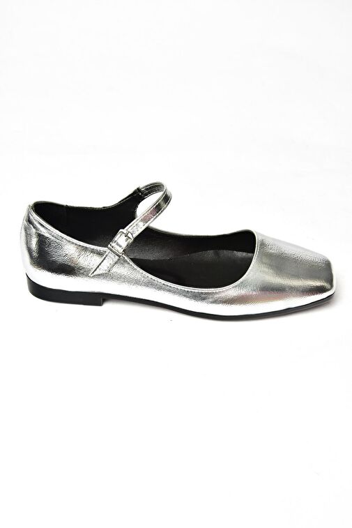 S726252508 Gümüş Rugan Kadın Babet - Görsel 2