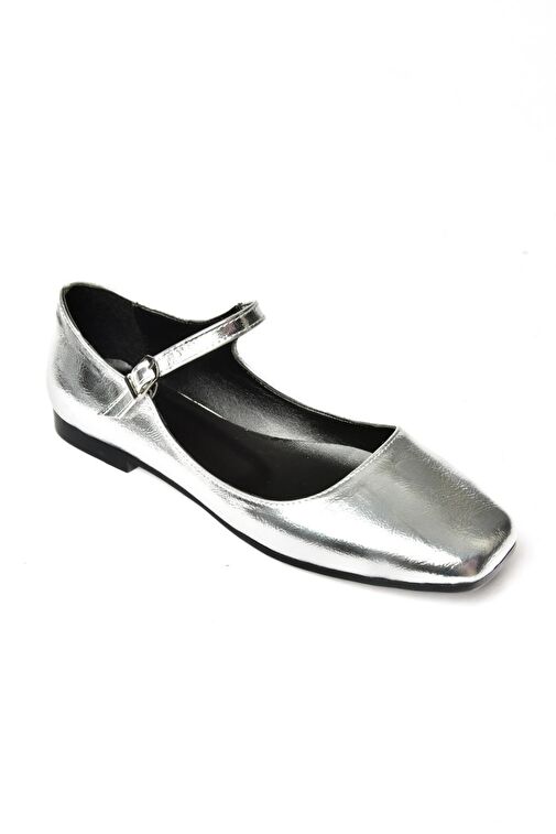 S726252508 Gümüş Rugan Kadın Babet - Görsel 5