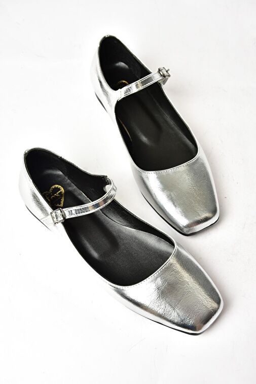 S726252508 Gümüş Rugan Kadın Babet - Görsel 10