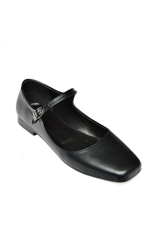 Fox Shoes Siyah Kadın Babet 12275 - Görsel 8