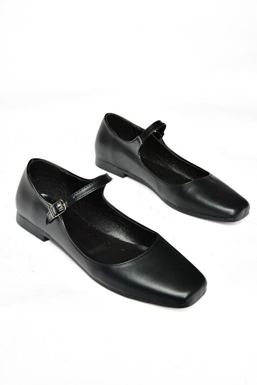 Fox Shoes Siyah Kadın Babet 12275 - Görsel 9