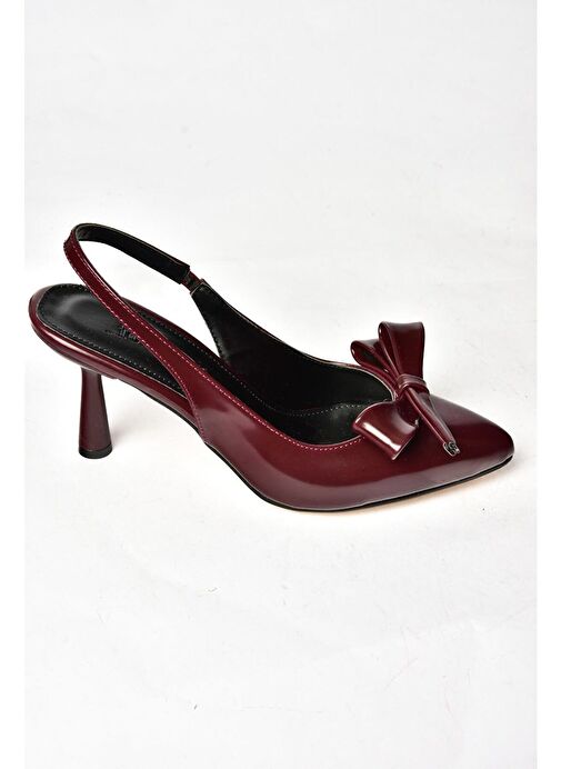 S518081909 Bordo İnce Topuklu Kadın Ayakkabı - Görsel 6