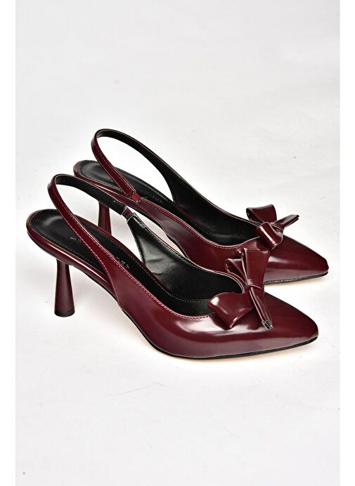 S518081909 Bordo İnce Topuklu Kadın Ayakkabı - Görsel 8