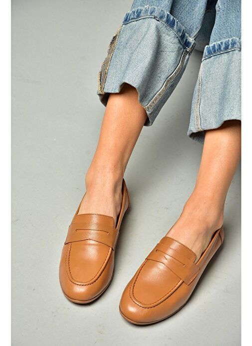 Fox Shoes Fox Shoes S944007803 Taba Hakiki Deri Kadın Babet Boyner'de! Taba - 2. görsel