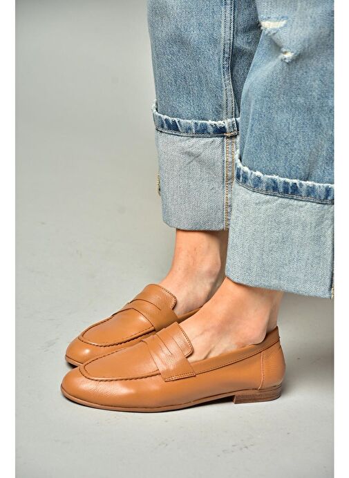 Fox Shoes Fox Shoes S944007803 Taba Hakiki Deri Kadın Babet Boyner'de! Taba - 3. görsel