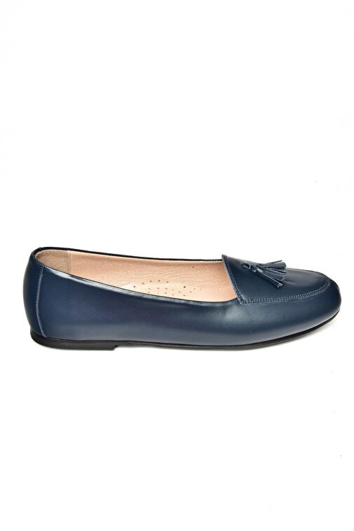 R667001203 Lacivert Hakiki Deri Babet - Görsel 6