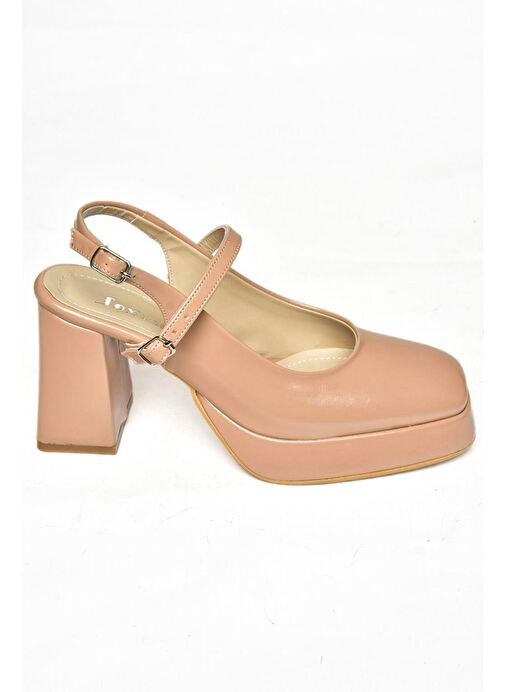 S282030908 Ten Rugan Kalın Topuklu Kadın Ayakkabı - Görsel 7