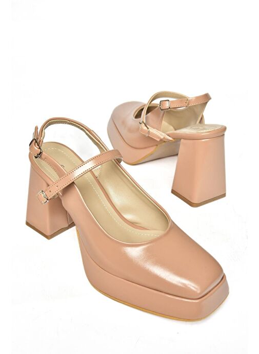 S282030908 Ten Rugan Kalın Topuklu Kadın Ayakkabı - Görsel 8