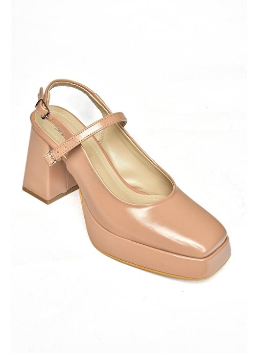 S282030908 Ten Rugan Kalın Topuklu Kadın Ayakkabı - Görsel 9