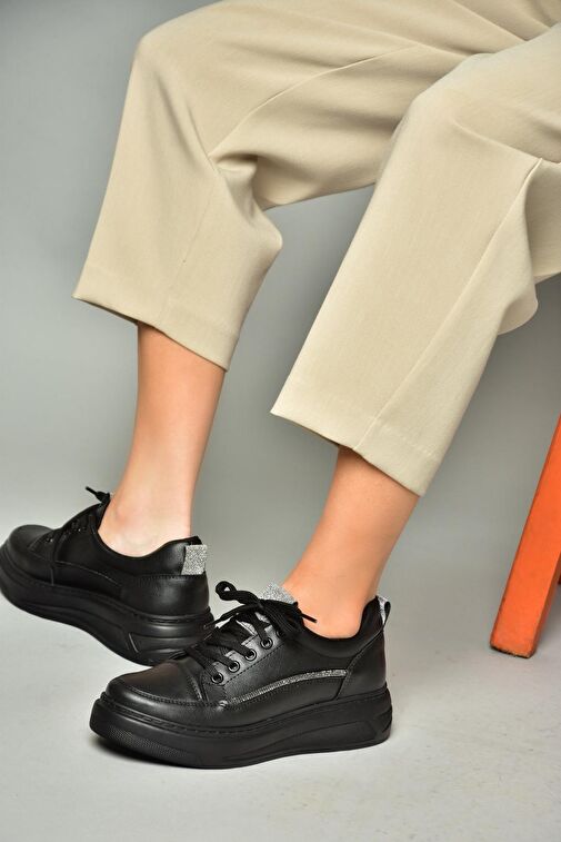 S602003409 Siyah Spor Ayakkabı Sneakers - Görsel 2