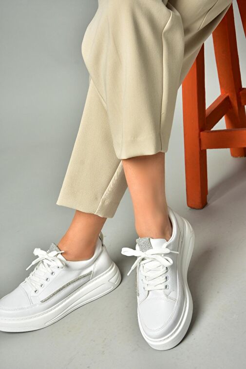 S602003409 Beyaz Spor Ayakkabı Sneakers - Görsel 5