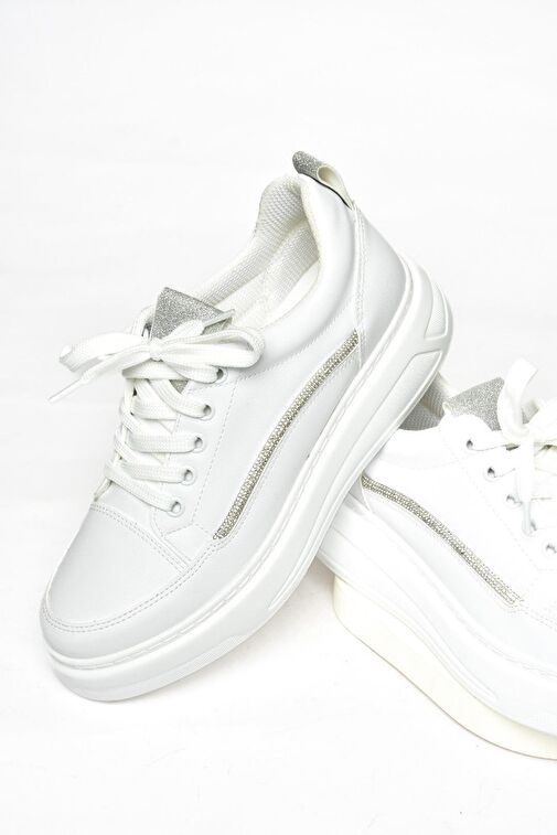 S602003409 Beyaz Spor Ayakkabı Sneakers - Görsel 8