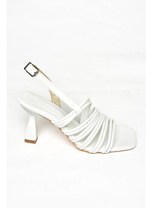 Fox Shoes Beyaz Kadın Topuklu Ayakkabı 12404 - Görsel 6