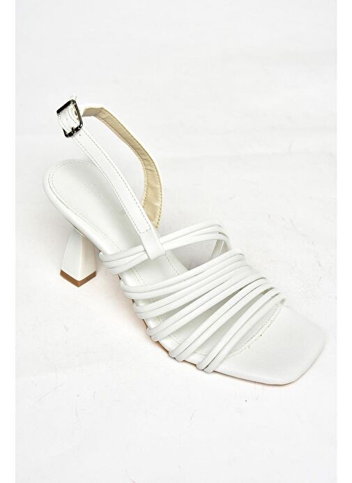 Fox Shoes Beyaz Kadın Topuklu Ayakkabı 12404 - Görsel 8