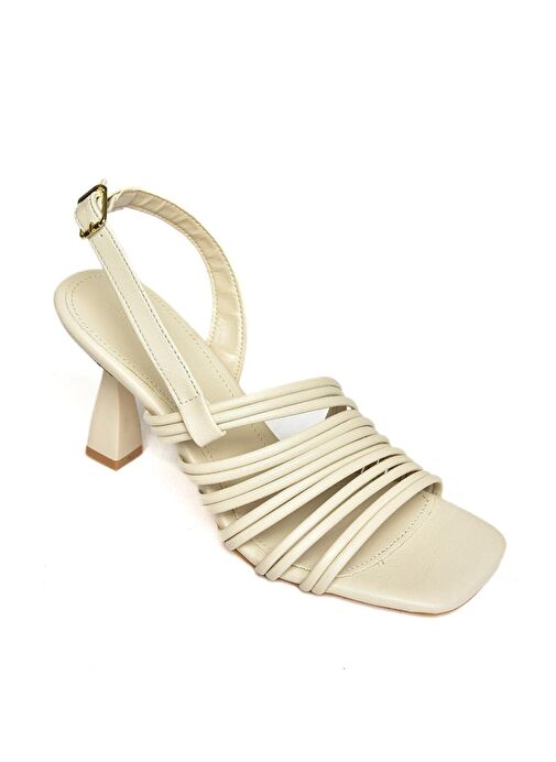 Fox Shoes Bej Kadın Topuklu Ayakkabı 12405 - Görsel 6