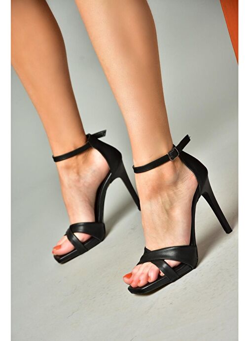 S251146009 Siyah İnce Topuklu Kadın Ayakkabı - Görsel 3