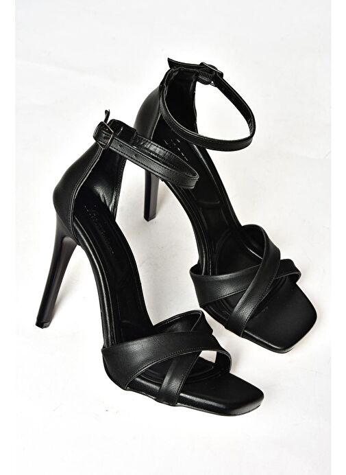 S251146009 Siyah İnce Topuklu Kadın Ayakkabı - Görsel 9