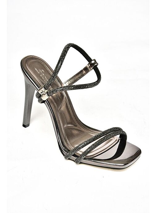 S251776034 Platin Ayna İnce Topuklu Kadın Abiye Ayakkabı - Görsel 7