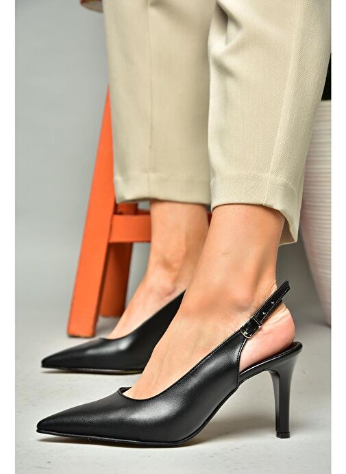 Fox Shoes Siyah Kadın Topuklu Ayakkabı 12395 - Görsel 2