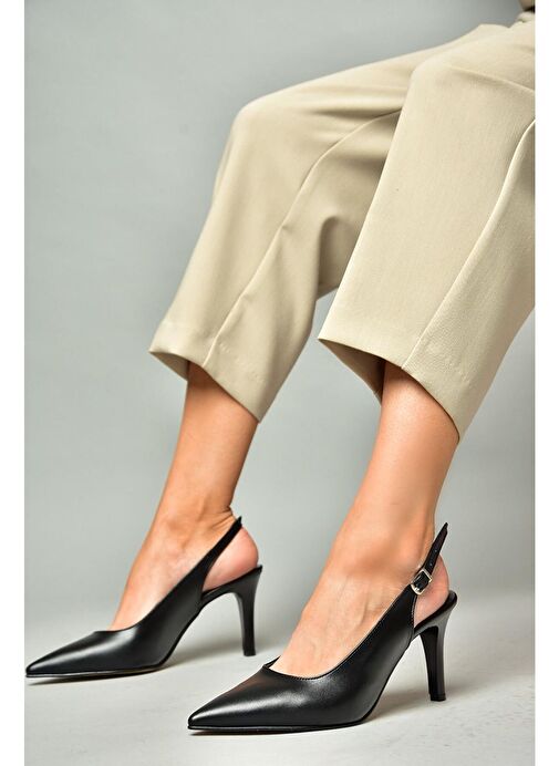 Fox Shoes Siyah Kadın Topuklu Ayakkabı 12395 - Görsel 3