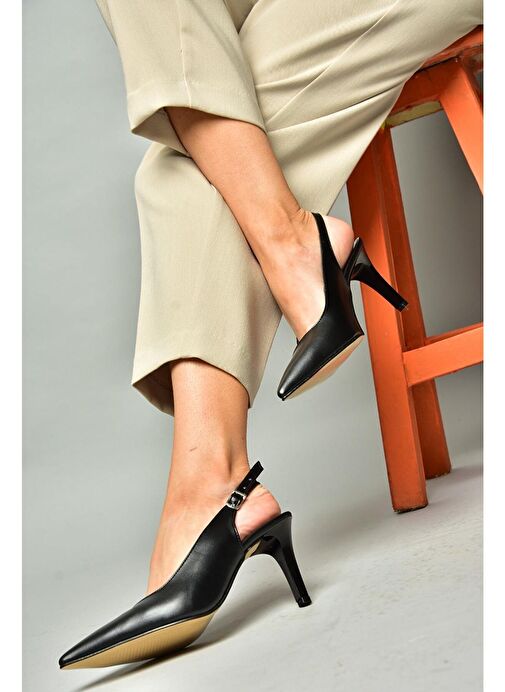 Fox Shoes Siyah Kadın Topuklu Ayakkabı 12395 - Görsel 4