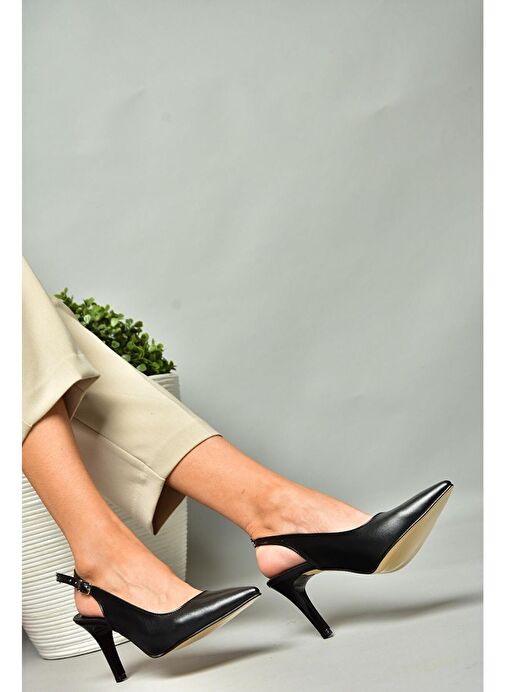 Fox Shoes Siyah Kadın Topuklu Ayakkabı 12395 - Görsel 5