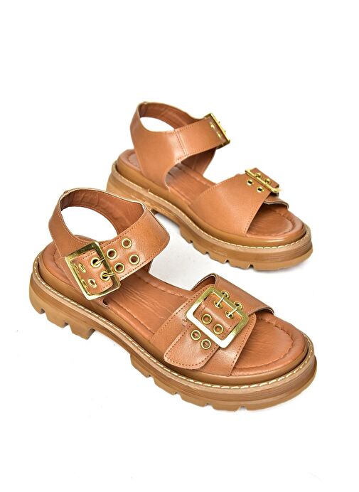 S996074009 Taba Kadın Sandalet - Görsel 8