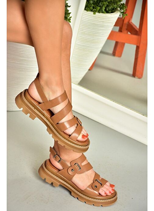 S996075509 Taba Kadın Sandalet - Görsel 2