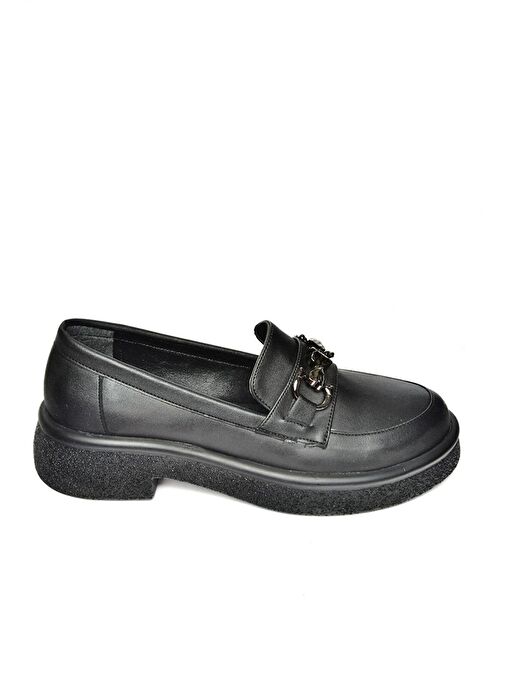 S996613009 Siyah Kalın Tabanlı Makosen Ayakkabı - Görsel 8