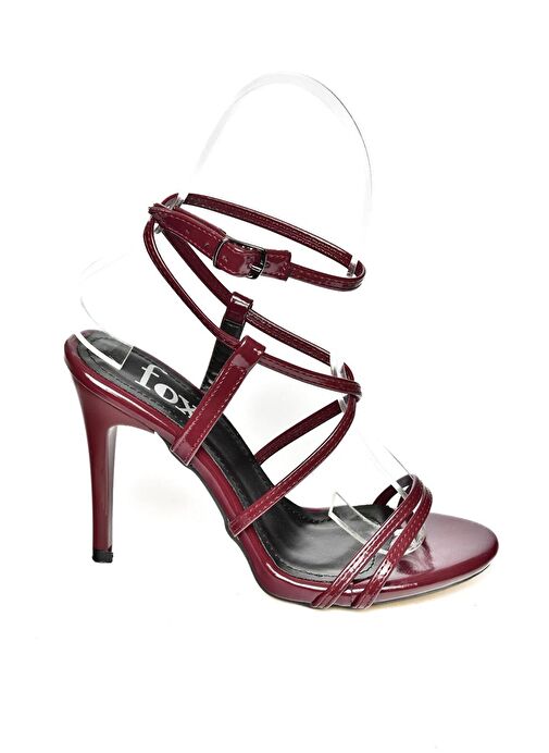 S997066308 Bordo Rugan İnce Topuklu Kadın Abiye Ayakkabı - Görsel 7